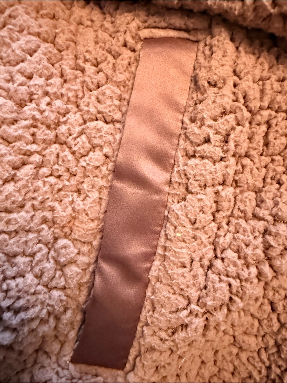 Abercrombie & Fitch Kids Sherpa Quarter-Zip Pullover - Dusty Rose size small - Picture 4 of 5
